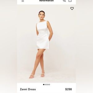 Reformation Zenni Dress White Size 10